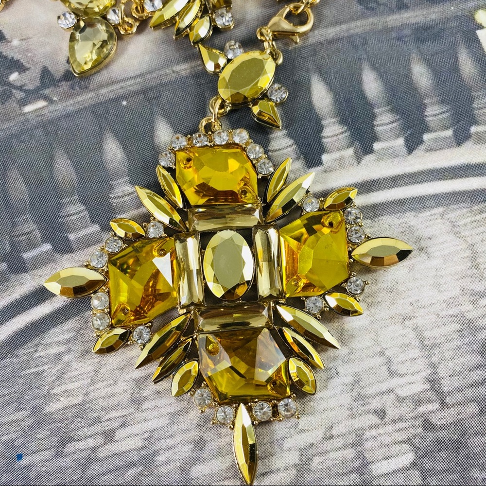 Sexy Gold Crystal Choker Gothic Cross Necklace - Picture 8 of 11